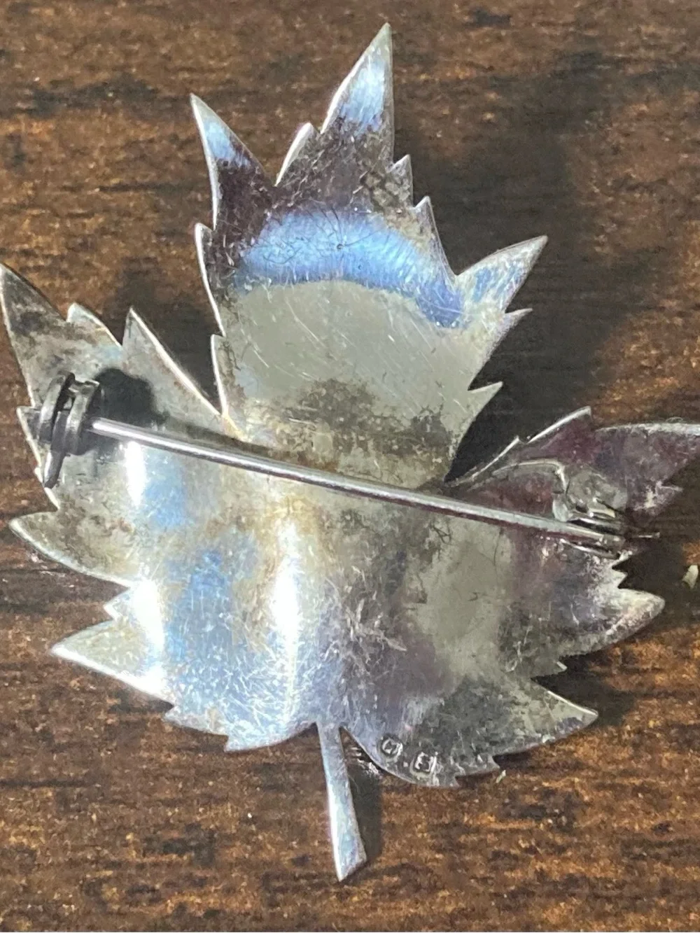 Vintage Mikimoto 925 Sterling Silver W/Pearl Maple Leaf Brooch